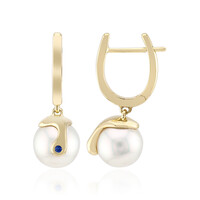 Orecchini in oro con Perla Bianca dei Mari del Sud (Michelle Albala)