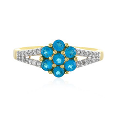 Anello in argento con Apatite Blu Neon