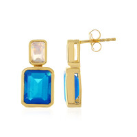 Orecchini in argento con Opale Blu dell'Etiopia