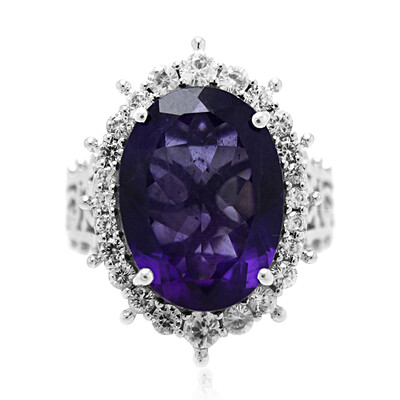 Anello in argento con Ametista Zambiana (Dallas Prince Designs)
