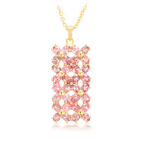 Collana in oro con Zaffiro Padparadscha (non riscaldato) (AMAYANI)