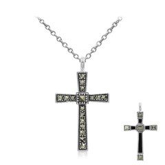 Collana in argento con Marcassite