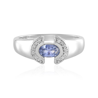 Anello in argento con Zaffiro Ceylon Blu (non riscaldato)