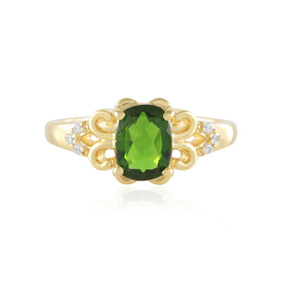 Anello in argento con Diopside Russo