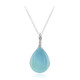 Collana in argento con Calcedonio Acqua