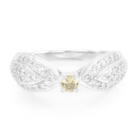 Anello in argento con Danburite Giallo Neon