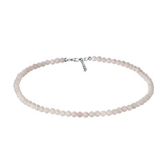 Collana in argento con Quarzo Rosa