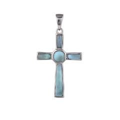 Ciondolo in argento con Larimar