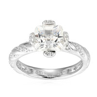 Anello in argento con Topazio Bianco
