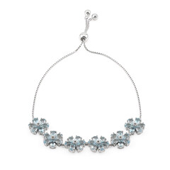 Bracciale in argento con Topazio Blu Cielo
