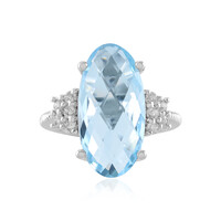 Anello in argento con Topazio Blu Cielo