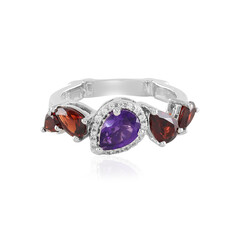 Anello in argento con Ametista Zambiana (Dallas Prince Designs)