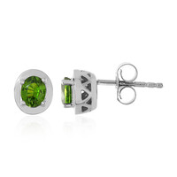 Orecchini in argento con Zircone Ceylon Verde