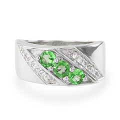 Anello da uomo in oro con Tsavorite