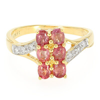 Anello in oro con Zaffiro Padparadscha (non riscaldato) (AMAYANI)
