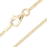 Catenina groumette in argento Sterling 925 placcato oro giallo -  45 cm - 2,8 g
