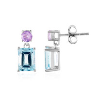 Orecchini in argento con Topazio Blu Cielo