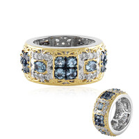 Anello in argento con Acquamarina della Tanzania (Gems en Vogue)