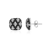 Orecchini in argento con Spinello Nero