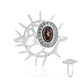 Anello in argento con Zircone Champagne (MONOSONO COLLECTION)