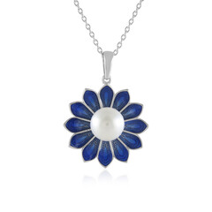 Collana in argento con Perla d'Acqua Dolce Bianca (Adela Silber)