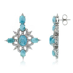 Orecchini in argento con Larimar (Dallas Prince Designs)
