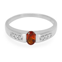 Anello in argento con Granato Essonite