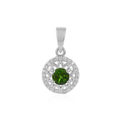 Ciondolo in argento con Diopside Russo