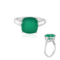 Anello in argento con Onice Verde