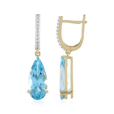 Orecchini in oro con Topazio Blu Svizzero (SUHANA)