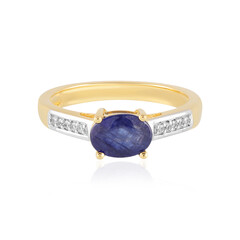 Anello in argento con Zaffiro Blu del Madagascar
