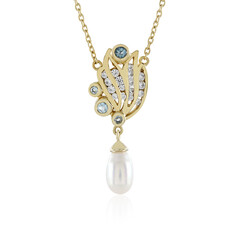 Collana in argento con Perla d'Acqua Dolce Bianca
