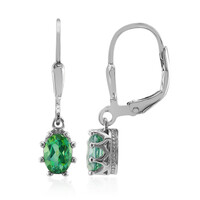 Orecchini in argento con Topazio Verde Farfalla