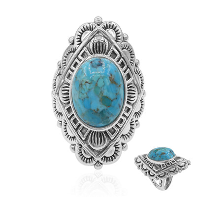 Anello in argento con Turchese Kingman Mohave Blu (Art of Nature)