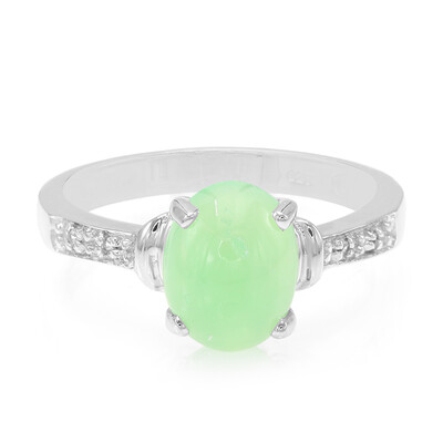 Anello in argento con Crisoprasio Imperiale