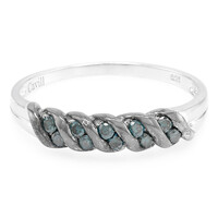Anello placcato in platino con Diamante Fancy