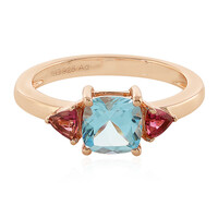 Anello in argento con Topazio Blu Cielo