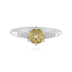 Anello in argento con Berillo Giallo