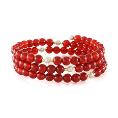 Bracciale in acciaio con Onice Rossa (Riya)