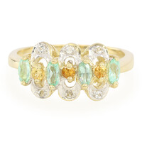 Anello in oro con Tormalina Paraíba Brasiliana
