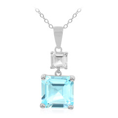 Collana in argento con Topazio Blu Cielo