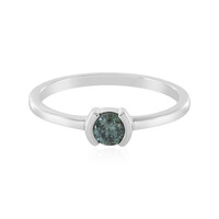 Anello in oro con Diamante Blu Cielo I4