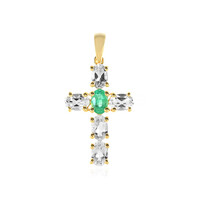 Ciondolo in argento con Smeraldo Russo