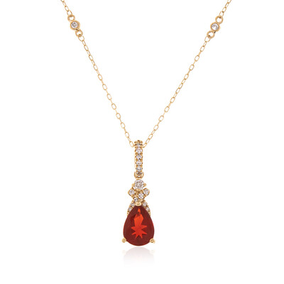 Collana in oro con Opale di Fuoco Messicano (CIRARI)