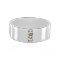 Anello in argento con Diamante Champagne I2