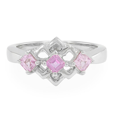 Anello in argento con Zaffiro Ceylon Rosa