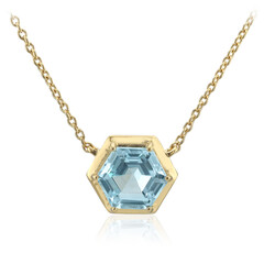 Collana in argento con Topazio Blu Cielo