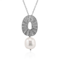 Collana in argento con Perla d'Acqua Dolce Bianca (Joias do Paraíso)