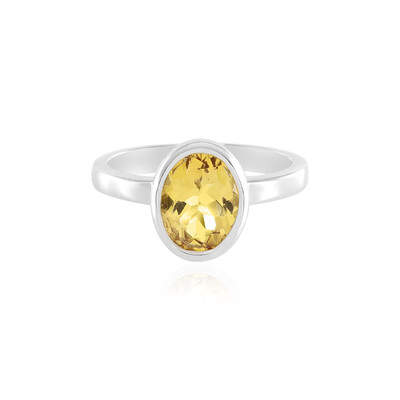 Anello in argento con Berillo Giallo