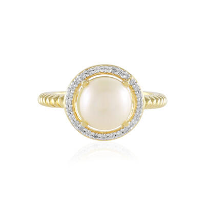 Anello in argento con Perla d'Acqua Dolce Bianca